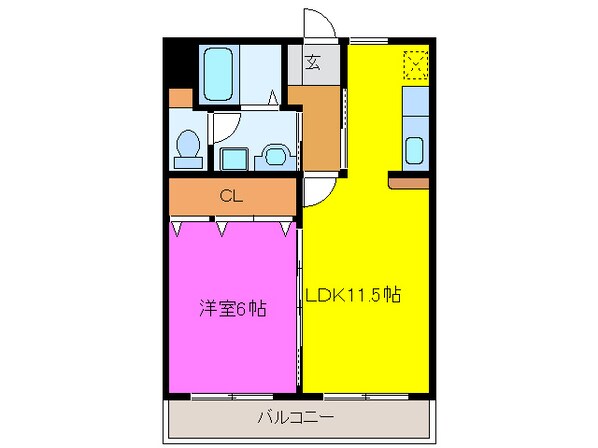 ラフォーレ中里の物件間取画像